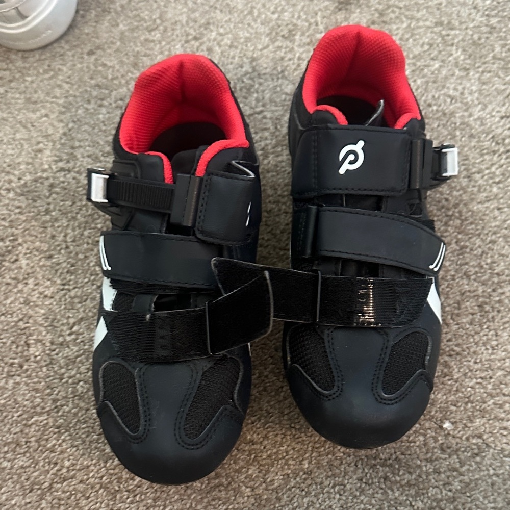 Black and Red Cycling Shoes